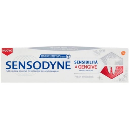 DENTIFRICIO SENSODYNE 75ML SENSIBILITÀ & GENGIVE FRESH WHITENING OKX