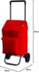 GIMI ARGO I CARRELLO PORTASPESA LEGGERO CAPIENZA 42 L E TASCA FRONTALE + ZIP ANTIPIOGGIA LEGGERO 94HX30X36 CM ROSSO OKX