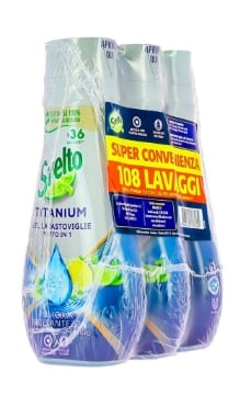 SVELTO TITANIUM GEL LAVASTOVIGLIE TUTTI IN UNO 3X640ML PULIZIA E BRILLANTEZZA