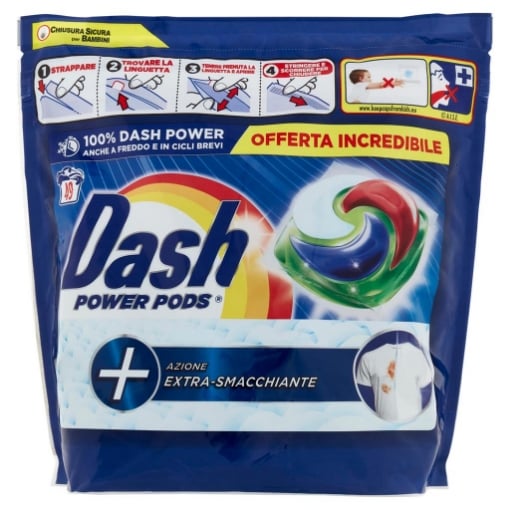 DASH PODS POWER LIQUIDO LAVATRICE 49 LAVAGGI EXTRA-IGIENIZZANTE OKX