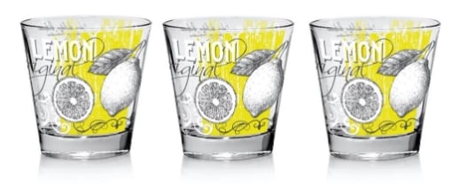 ORIGINAL BICCHIERI PER ACQUA LEMON 3 PZ GIALLO