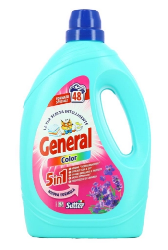 LIQUIDO LAVATRICE GENERAL 48 LAVAGGI 2,16LT COLORATI OKX