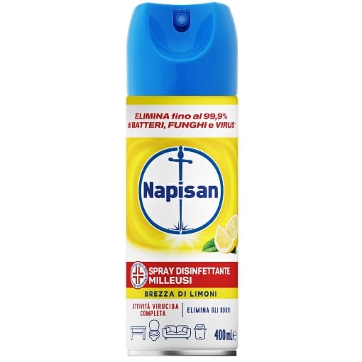 NAPISAN SPRAY 400 ML DISINFETTANTE AL LIMONE ATTIVITÀ VIRUCIDA COMPLETA MILLEUSI BREZZA DI LIMONI OKX