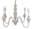 LAMPADARIO A 4 LUCI CON STRUTTURA IN METALLO 65X130CM COLORE BIANCO SHABBY