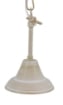 LAMPADARIO A 4 LUCI CON STRUTTURA IN METALLO 65X130CM COLORE BIANCO SHABBY