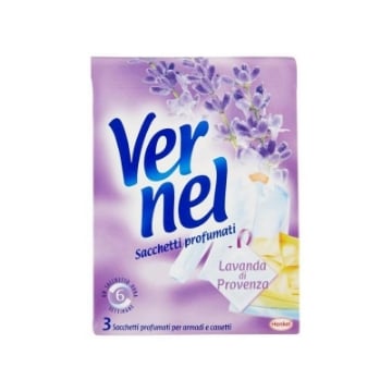 VERNEL SACCHETTI PROFUMATI LAVANDA DI PROVENZA PER ARMADI E CASSETTI 3 PEZZI OKX