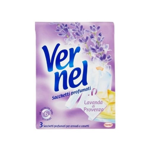 VERNEL SACCHETTI PROFUMATI LAVANDA DI PROVENZA PER ARMADI E CASSETTI 3 PEZZI OKX