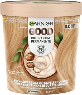 GARNIER GOOD TINTA CAPELLI 8.0 BIONDO MIELE COLORAZIONE PERMANENTE SENZA AMMONIACA 90% NATURALE