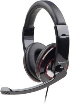 GEMBIRD CUFFIA CON MICROFONO HEADSET PER PC USB CON FILO OVER EAR IN COLORE NERO