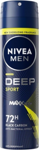 NIVEA MEN DEEP SPORT SPRAY DEODORANTE 150 ML UOMO ARRICCHITO CON CARBONE ATTIVO PER 72H DI PROTEZIONE OKX