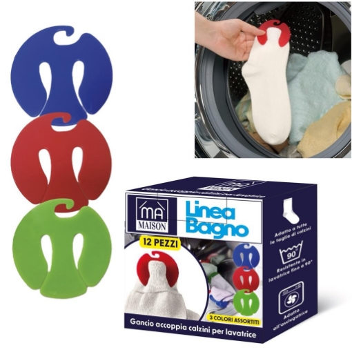Set 101 Mollette Per Calzini Colorate Con Custodia – Clip Antiscivolo Per Lavatrice E Asciugatrice