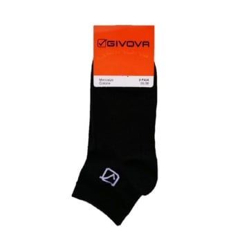 GIVOVA MINI CALZA DA UOMO MAGLIA JERSEY IN COTONE PACK DA TAGLIA 39/42 - 3 PZ NERO OKX