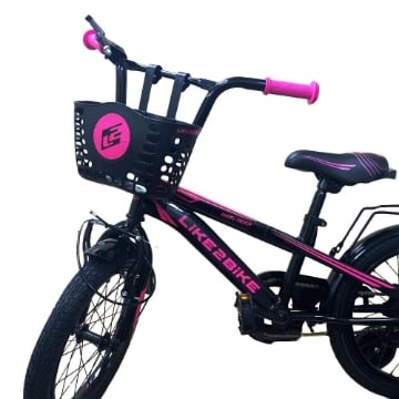 BICICLETTA DARKRIDER FUCSIA E NERA  CON MANUBRIO ERGONOMICO E SELLINO SPORTIVO 14 POLLICI OKX