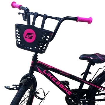 BICICLETTA DARKRIDER FUCSIA E NERA  CON MANUBRIO ERGONOMICO E SELLINO SPORTIVO 20 POLLICI OKX