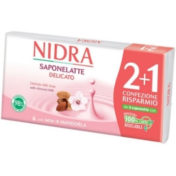 NIDRA SAPONETTA 90 GR X3 MANDORLA ECOGREEN CONFEZIONE RISPARMIO OKX