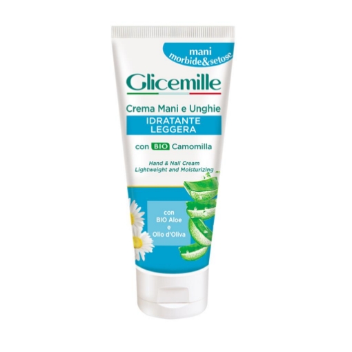 GLICEMILLE CREMA MANI IDRATANTE LEGGERA IN TUBO CON BIO ALOE E OLIO DI OLIVA OKX