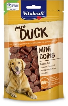 VITAKRAFT PURE DUCK MINI COINS PICCOLI MEDAGLIONI DI ANATRA 80 GR OKX