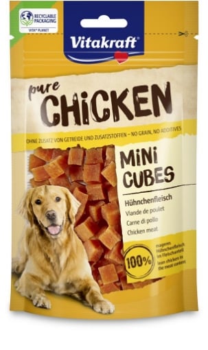 VITAKRAFT PURE CHICKEN CUBETTI DI POLLO CHICKEN MINI CUBES 80G