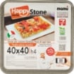 HAPPY STONE TEGLIA QUADRA BASSA PIZZA 40X40XH4 CM CON RIVESTIMENTO ANTIADERENTE E ANTIGRAFFIO OKX