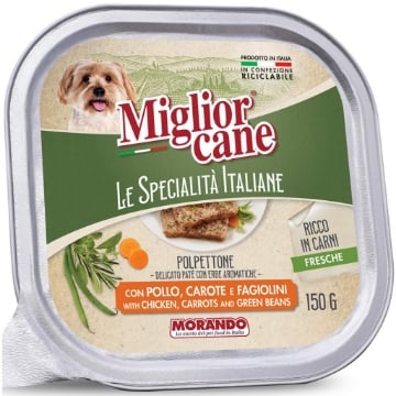 MIGLIOR CANE SPECIALITÀ PATE DA 150 GR POLLO CAROTE E FAGIOLINI OKX