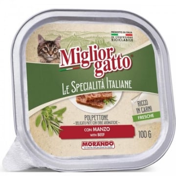 MIGLIOR GATTO SPECIALITÀ PATE DA 100GR MANZO OKX