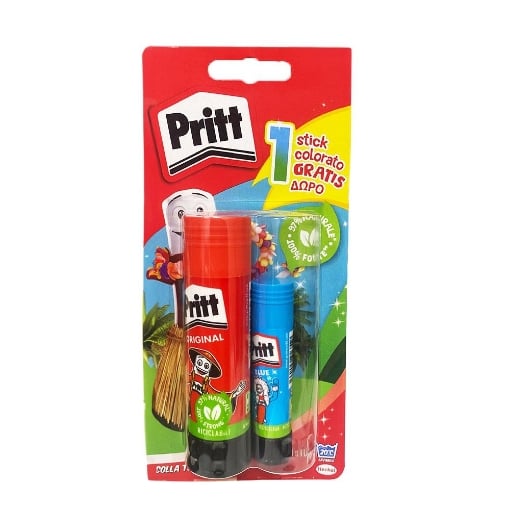 PRITT COLLA STICK DA 43 GR PER BAMBINI + 1 COLAL COLORATA OMAGGIO OKX