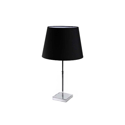 LAMPADA LUMETTO MODERNO CON BASE QUADRATA IN ACCIAIO E PARALUME NERO 30 X H 53 CM OKX