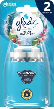 GLADE SENSE & SPRAY DEODORANTE PER AMBIENTI CON SENSORE DI MOVIMENTO FRAGRANZA OCEAN ADVENTURE 2 X 18 ML OKX