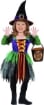 COSTUME BABY STREGA HALLOWEEN BAMBINA CON BORSA PORTADOLCI DOLCETTO O SCHERZETTO 4-6 ANNI 