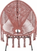 MACRAME SEDIA GHISA CON INTRECCIO IN COTONE DI COLORE ROSA 74 X P. 91 X H. 89 CM 