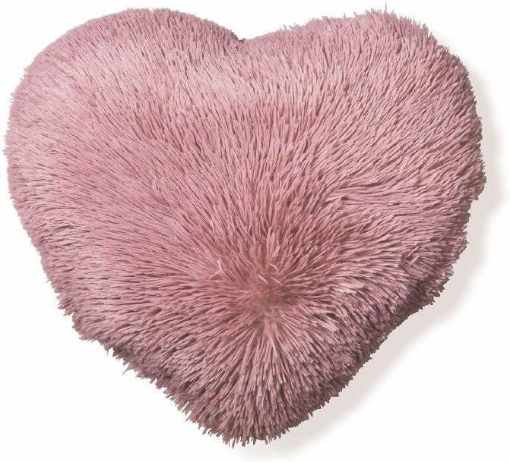 CUSCINO A CUORE GLAM CON PELO 60X45 CM 400 GR COLORAZIONE ASSORTITA 