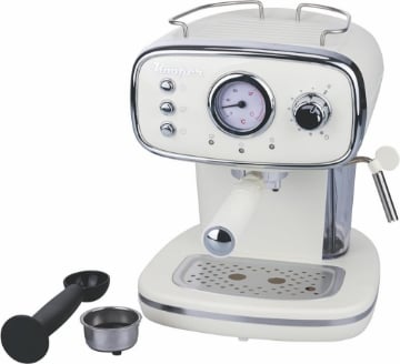 KOOPER MACCHINA AUTOMATICA PER CAFFÈ ESPRESSO MACINATO CON LANCIA VAPORE PER CAPPUCCINO 1100 W COLORE NERO 