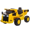 CAMION GIOCATTOLO LICENZA CATERPILLAR CON TELECOMANDO, FARI, SECCHIO E PALA, 110X70.5X61.5 CM, GIALLO