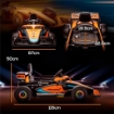 MACCHINA ELETTRICA PER BAMBINI 3-5 ANNI CON LICENZA MCLAREN, TELECOMANDO E CLACSON, 115X67X50 CM, ARANCIONE