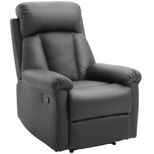 POLTRONA RELAX RECLINABILE IMBOTTITA ERGONOMICA  80 × 97 × 107 CM NERO