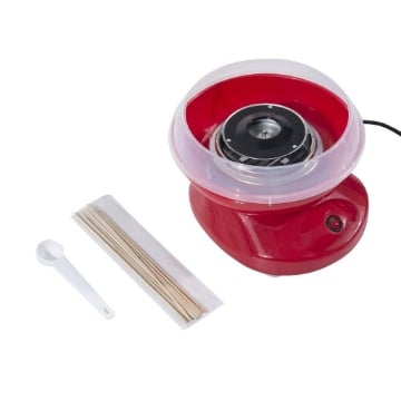 MACCHINA PER ZUCCHERO FILATO 450W IN PP, ACCIAIO INOX E ALLUMINIO 27 X 26 X 18CM ROSSO