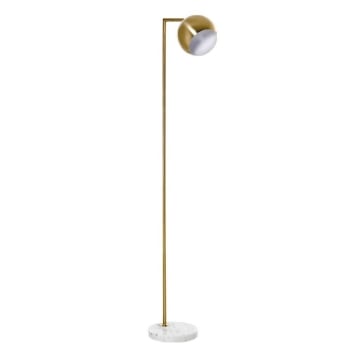 LAMPADA DA TERRA MODERNA A PIANTANA E PARALUME REGOLABILE VINTAGE ORO