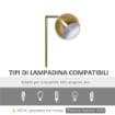 LAMPADA DA TERRA MODERNA A PIANTANA E PARALUME REGOLABILE VINTAGE ORO