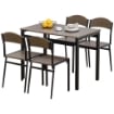 SET DA PRANZO DA 5 PEZZI CON 1 TAVOLO RETTANGOLARE 100X63X76.5 CM E 4 SEDIE