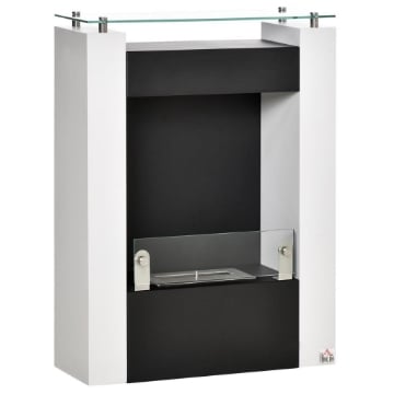 CAMINO BIOETANOLO CON SERBATOIO DA 1.5L 60X20X79 CM BIANCO E NERO