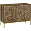 MOBILE DA INGRESSO MODERNO CON DECORI DORATI 99X39X75.5CM MARRONE