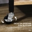 CARRELLO DA CUCINA A 3 RIPIANI CON VASSOIO RIMOVIBILE E RUOTE GIREVOLI