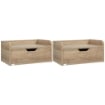 SET 2 COMODINI SOSPESI IN TRUCIOLATO NERO 40X30X19,5 CM COLORE LEGNO