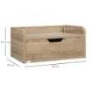 SET 2 COMODINI SOSPESI IN TRUCIOLATO NERO 40X30X19,5 CM COLORE LEGNO