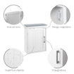MOBILE BAGNO A UN'ANTA CON MENSOLA REGOLABILE 41X18.5X52CM BIANCO E GRIGIO
