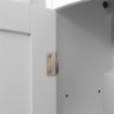 MOBILE BAGNO A UN'ANTA CON MENSOLA REGOLABILE 41X18.5X52CM BIANCO E GRIGIO