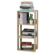 LIBRERIA SCAFFALE IN LEGNO CON 3 RIPIANI DESIGN ANTIRIBALTAMENTO 40X29.2X87.9 CM