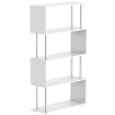 LIBRERIA DI DESIGN MOBILI PER SOGGIORNO MODERNA 4 RIPIANI 80X30X145 CM BIANCO