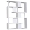 MOBILE A SCAFFALI LIBRERIA 5 LIVELLI 120 X 28.6 X 160 CM IN LEGNO BIANCO