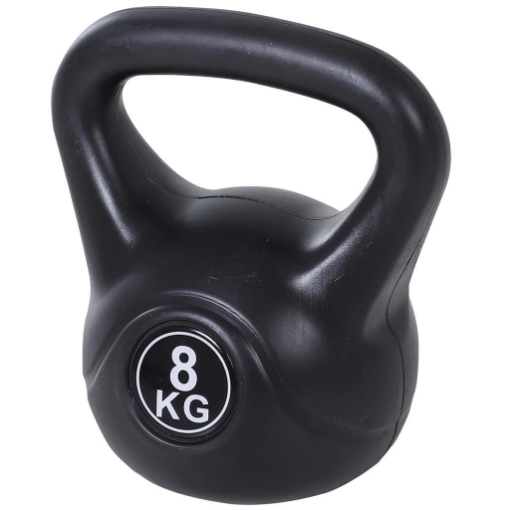 KETTLEBELL 8 KG PER ALLENAMENTO CROSS TRAINING NERO